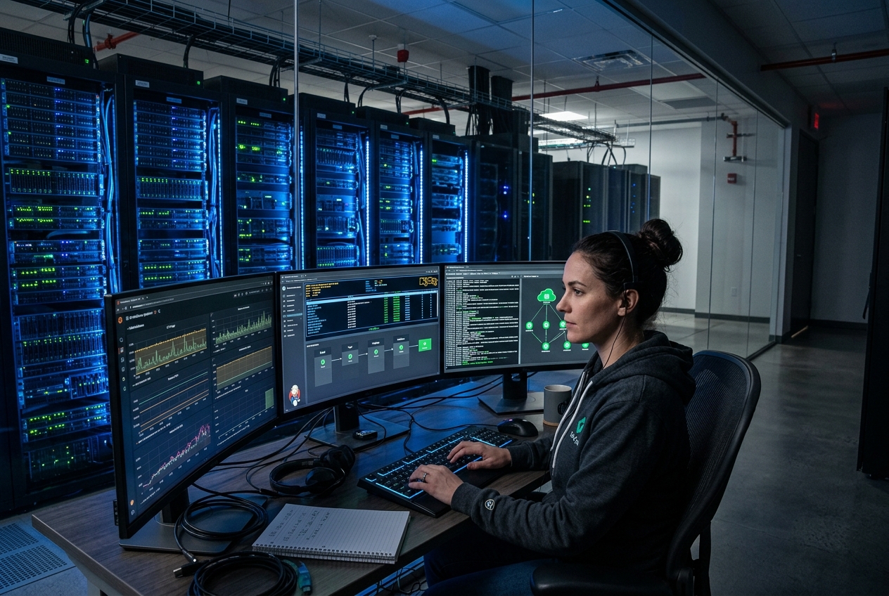 Cloud and DevOps – server infrastructure and monitoring dashboards